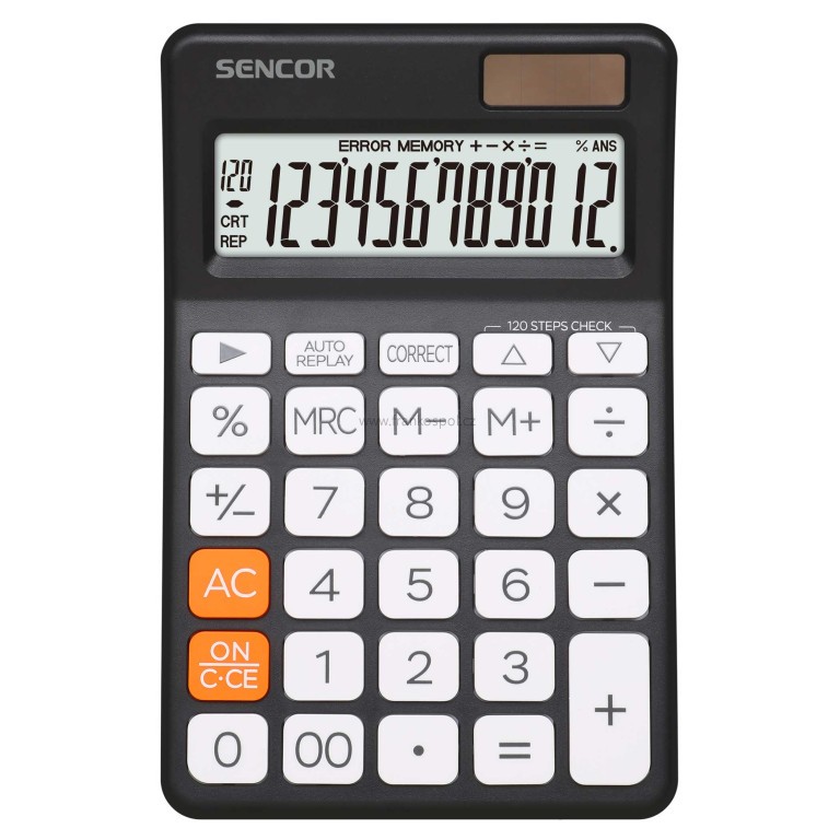 Kalkulačka SENCOR SEC 382 Correct, černá