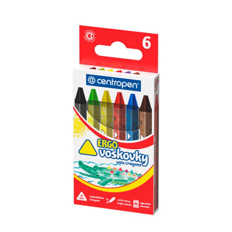Voskovky CENTROPEN 9531, trojhranné, 6 barev