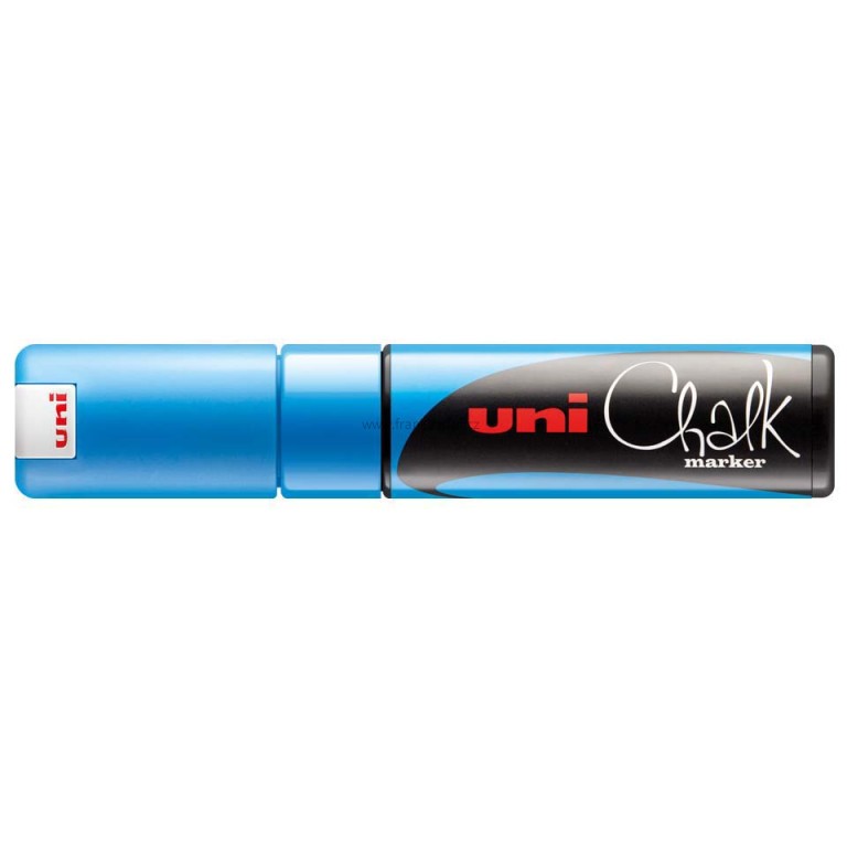 Křídový popisovač UNI Chalk Marker, 8 mm, světle modrý