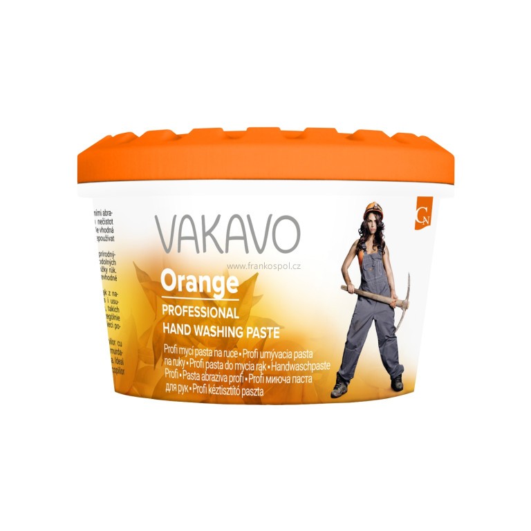 VAKAVO Orange profi mycí pasta na ruce, 600 g