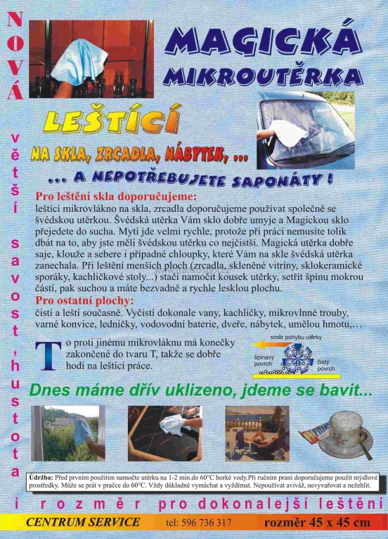 Utěrka MAGICKÁ - leštící mikrovlákno