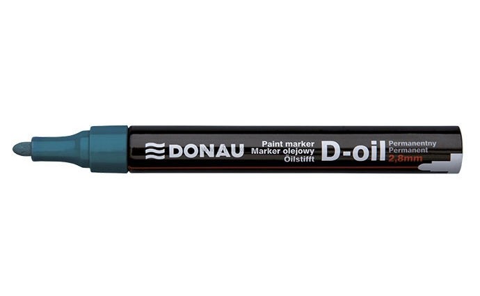 Lakový popisovač Donau D-oil, 2,8 mm, zelený