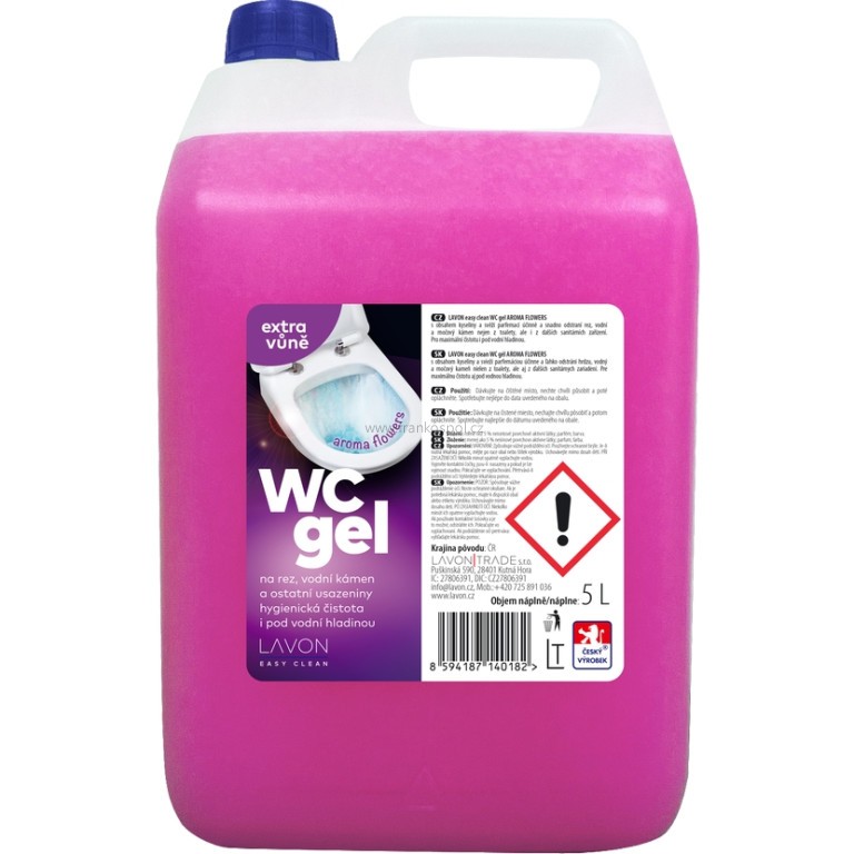 LAVON Easy Clean WC gel, 5 l, Aroma flowers