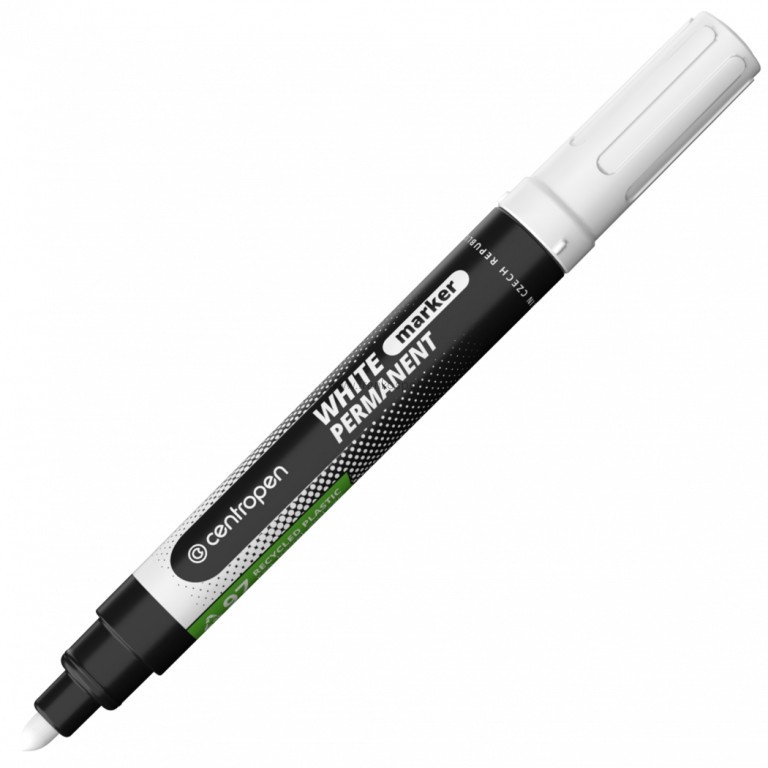 Permanentní popisovač CENTROPEN 8586, bílý