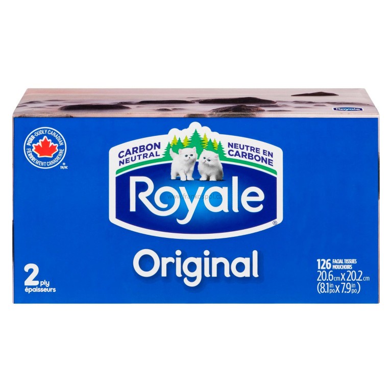 Papírové kapesníčky ROYALE Original, 2-vrstvé, 126 ks