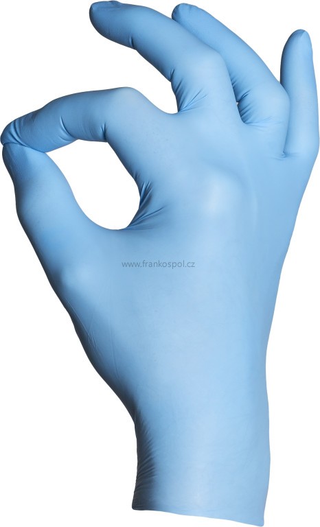 Rukavice jednorázové BLUE COMFORT 1733 Colour, nitrilové, modré, vel. XL