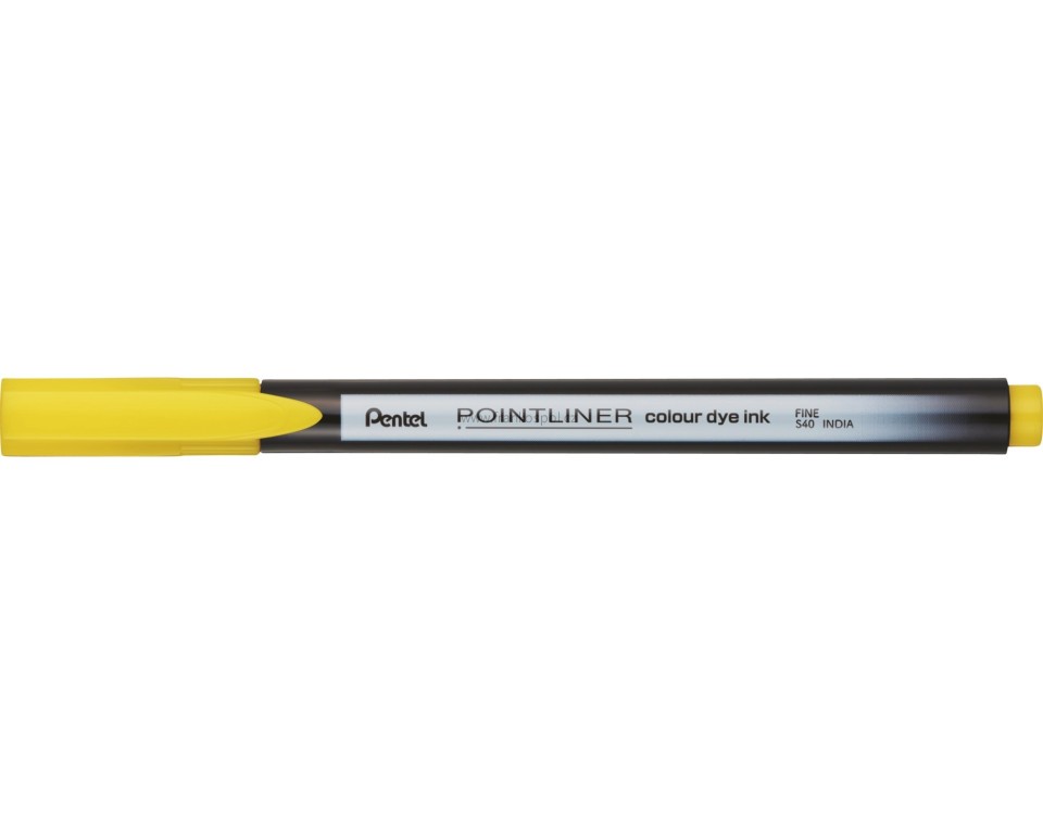 Liner PENTEL Pointliner S40, 0,4 mm, žlutý