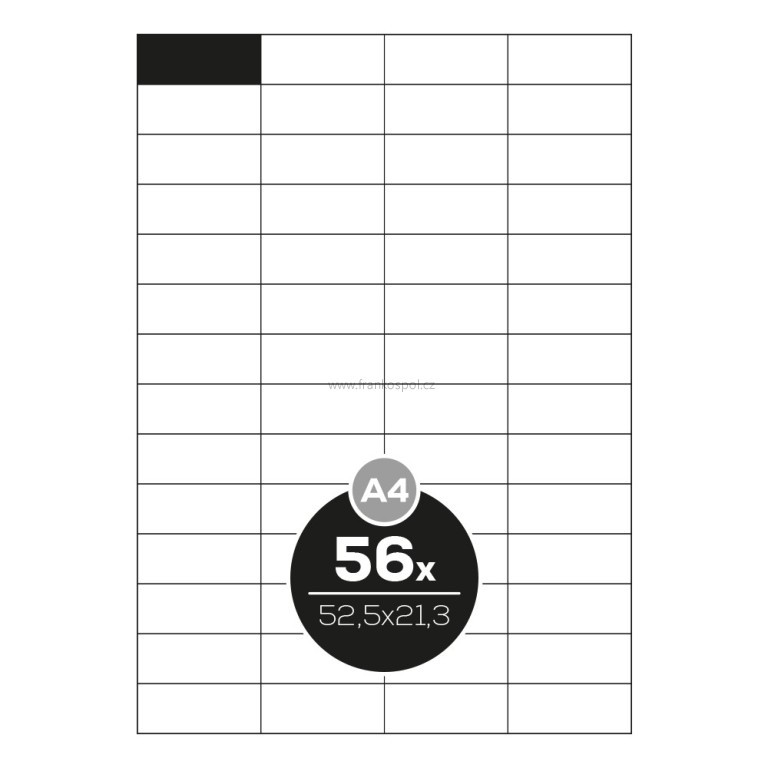Print etikety 52,5x21,3 mm