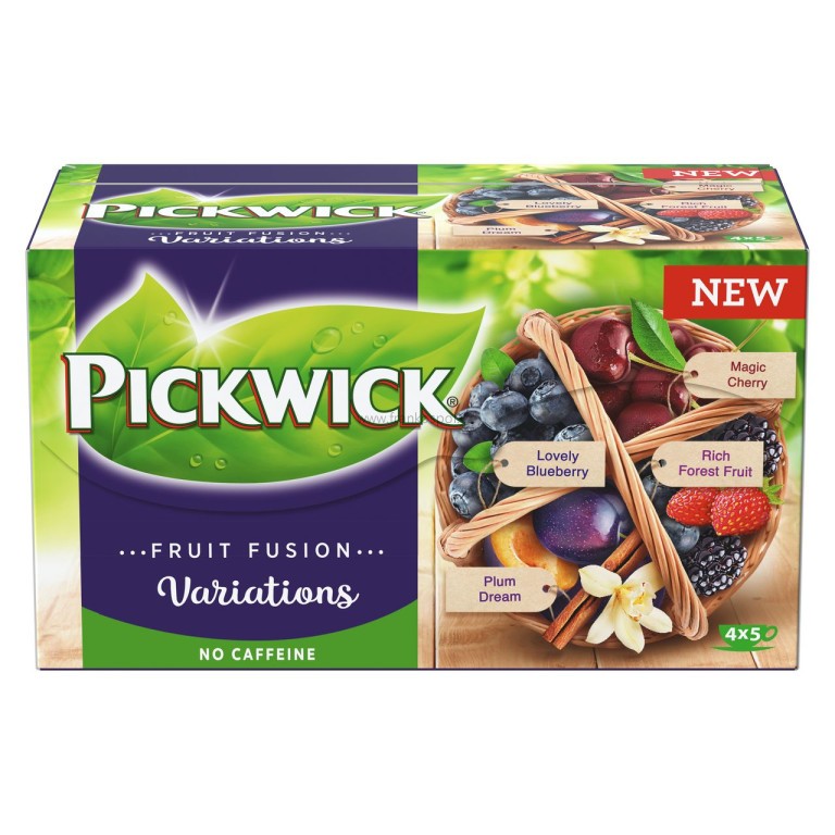 Ovocný čaj PICKWICK Fruit Fusion, modrá variace, 20 x 1,9 g