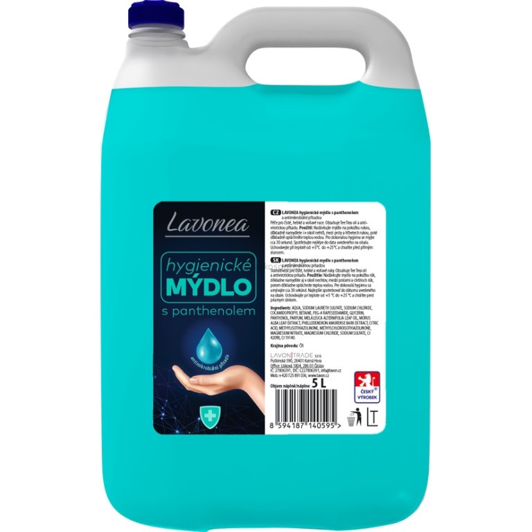 Tekuté mýdlo LAVONEA hygienické, s panthenolem, 5 l