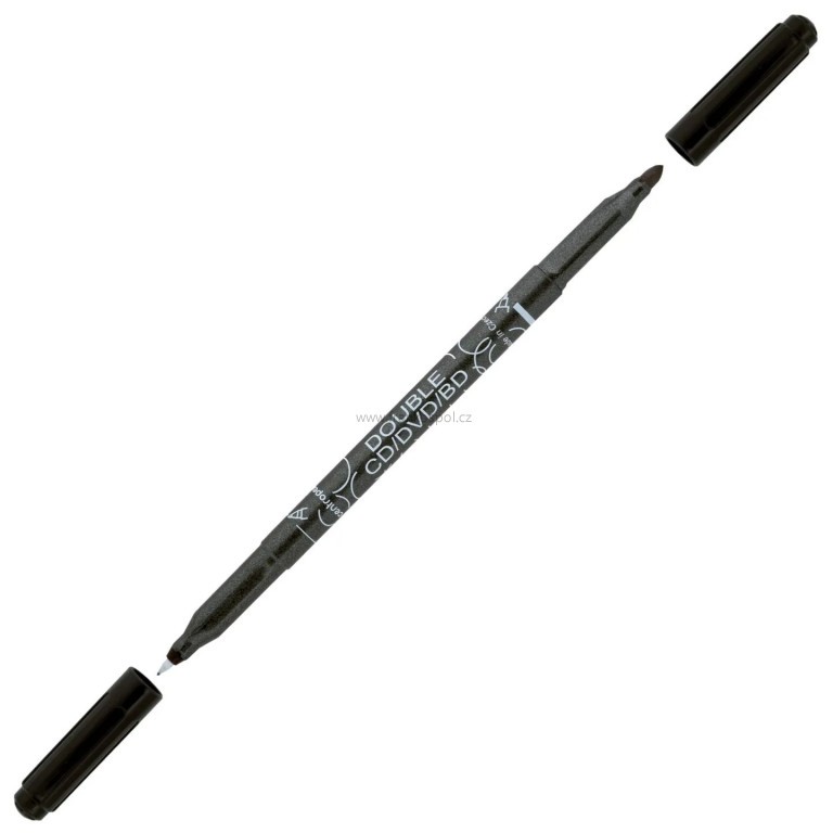 Popisovač CENTROPEN 3616 Double na CD/DVD/BD, černý