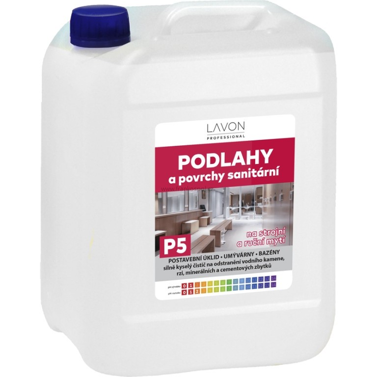 LAVON Professional podlahy a povrchy sanitární P5, 5 l