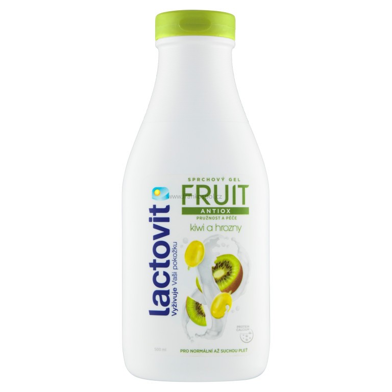 Sprchový gel LACTOVIT FRUIT Antiox kiwi a hrozny, 500 ml