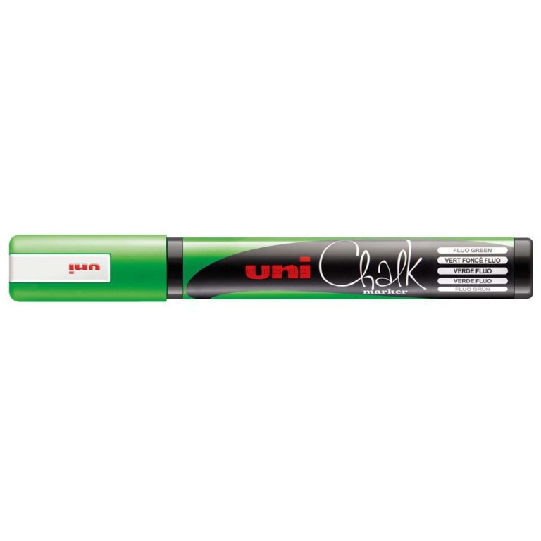 Křídový popisovač UNI Chalk Marker, 1,8-2,5 mm, fluo zelený