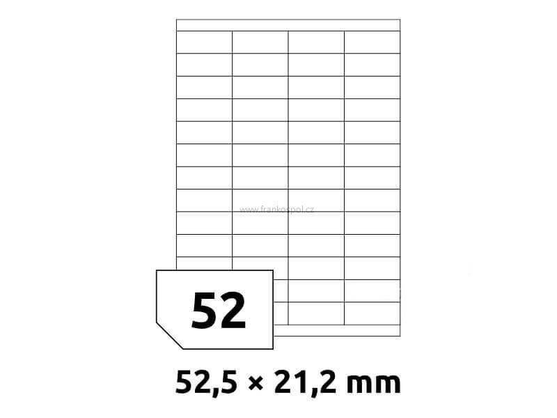 Print etikety 52.5x21.2 mm
