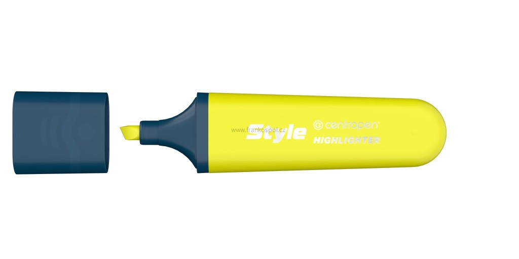 Zvýrazňovač CENTROPEN Style 6252, fluo, žlutý