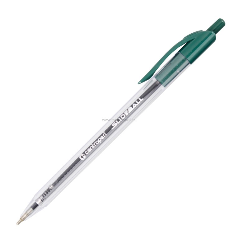 Kuličkové pero CENTROPEN 2225 Slideball Clicker, zelené