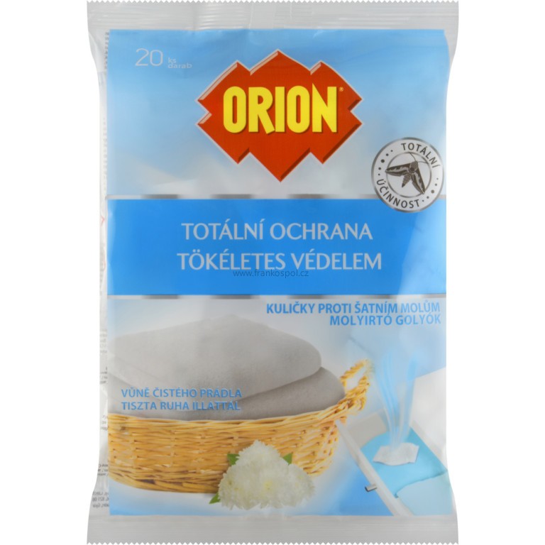 ORION Fragrance kuličky proti molům, čisté prádlo, 20 ks