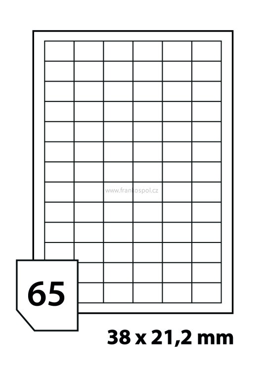Print etikety 38x21.2 mm