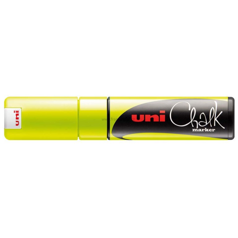 Křídový popisovač UNI Chalk Marker, 8 mm, fluo žlutý