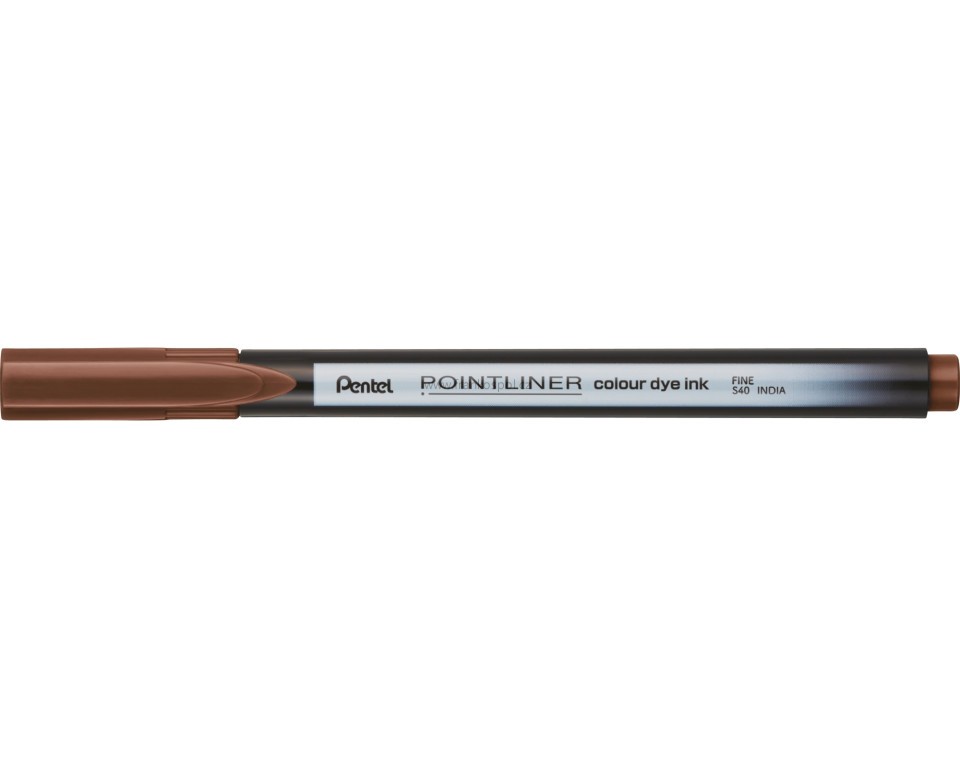 Liner PENTEL Pointliner S40, 0,4 mm, ořechově hnědý