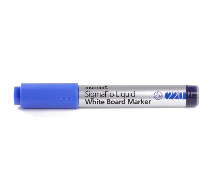 Popisovač MONAMI 220 SigmaFlo Liquid na bílé tabule, modrý