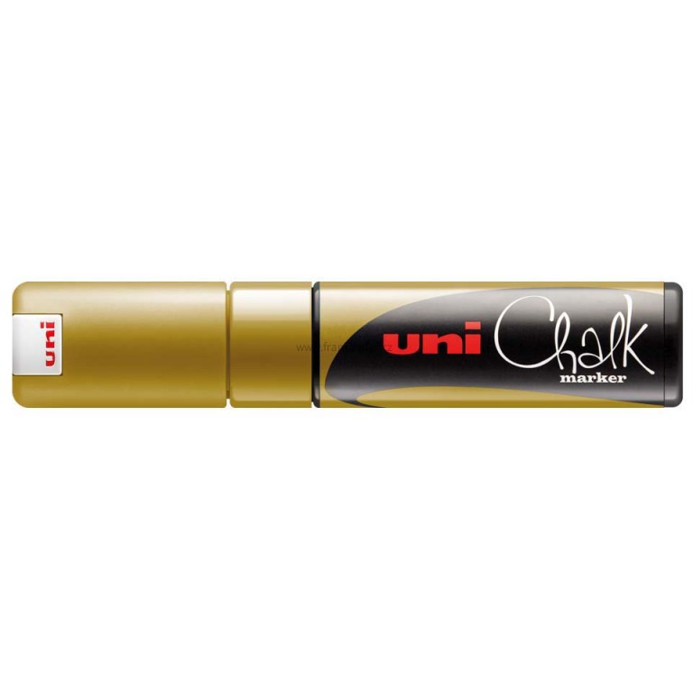 Křídový popisovač UNI Chalk Marker, 8 mm, zlatý