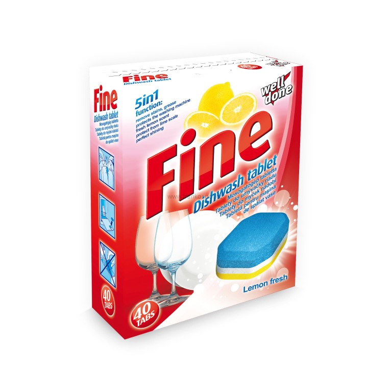 Tablety do myčky WELL DONE Fine 5in1, 40 ks