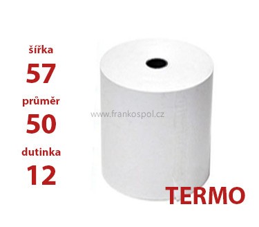 Termo pokladní kotouček 57/50/12