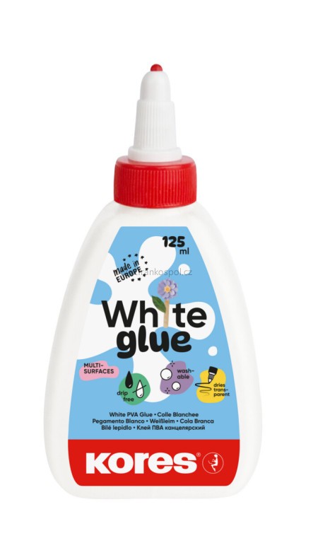 Lepidlo KORES White glue, 125 ml