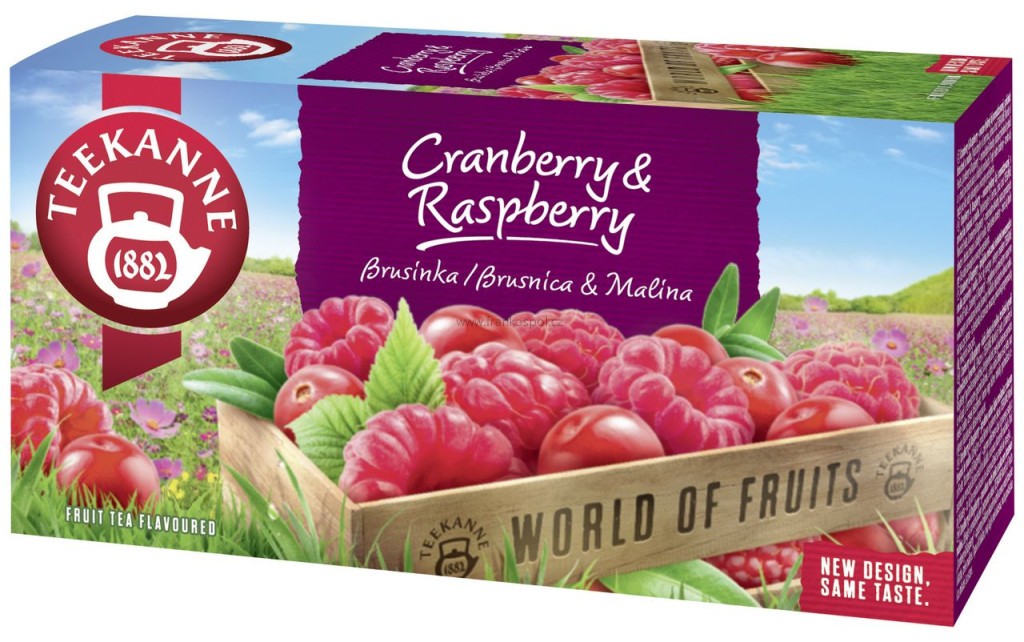 Ovocný čaj TEEKANNE Cranberry Raspberry, 20 x 2,25 g
