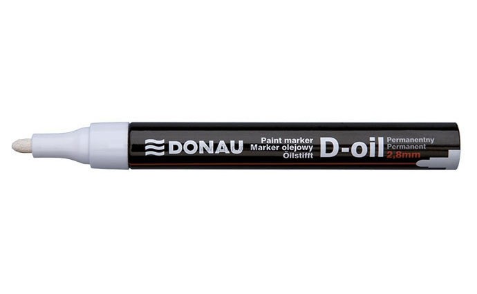 Lakový popisovač Donau D-oil, 2,8 mm, bílý