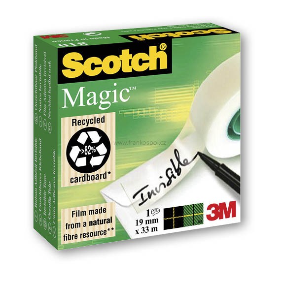 Lepicí páska 3M Scotch Magic 810 INVISIBLE, 19 mm x 33 m