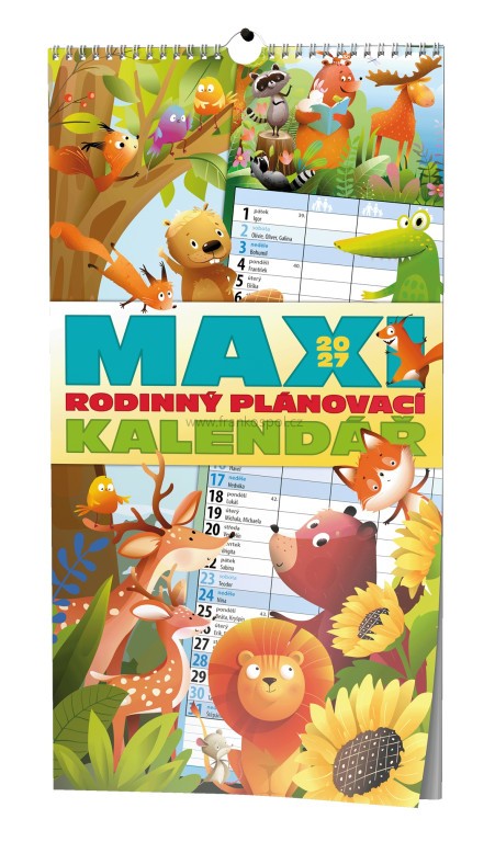 Nástěnný kalendář MAXI RODINNÝ plánovací, BNC10