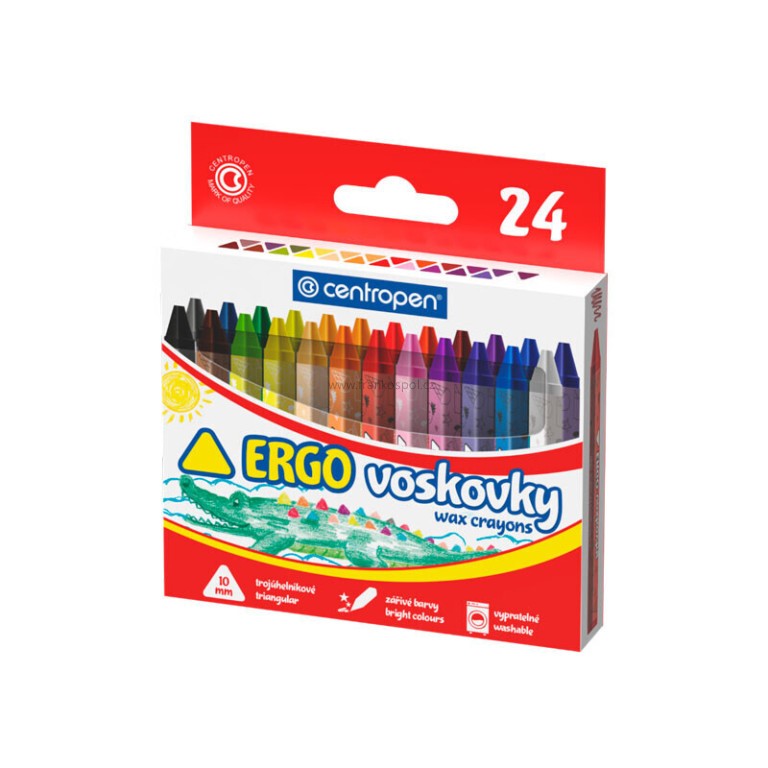 Voskovky CENTROPEN 9531, trojhranné, 24 barev