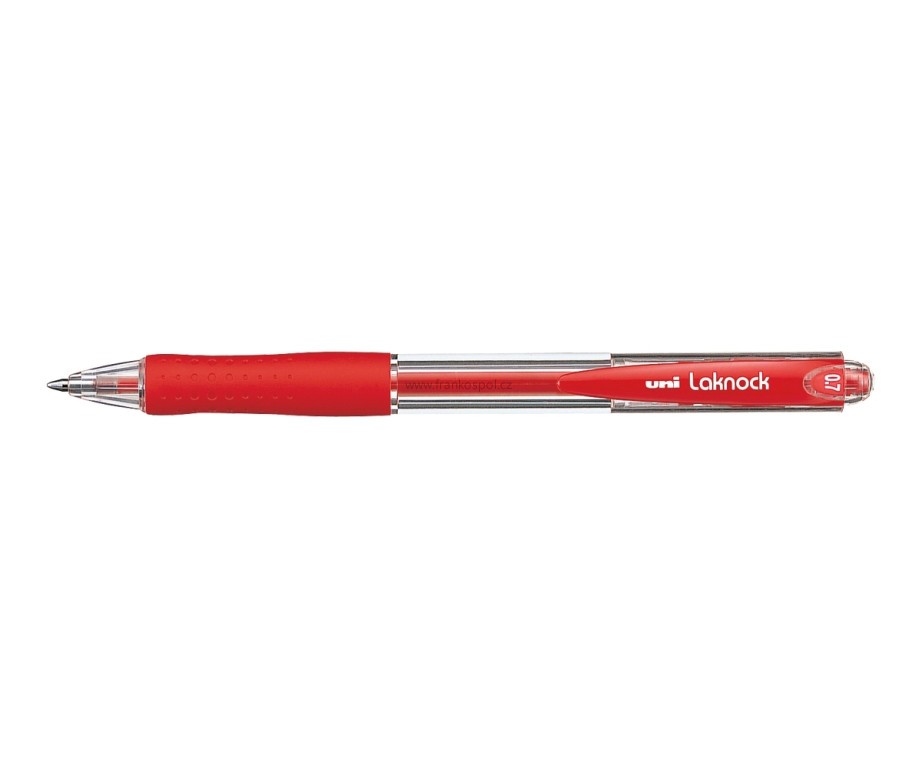 Kuličkové pero UNI Laknock, 0,7mm, červené
