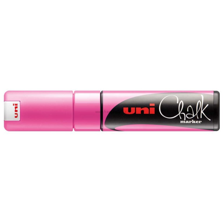 Křídový popisovač UNI Chalk Marker, 8 mm, fluo růžový
