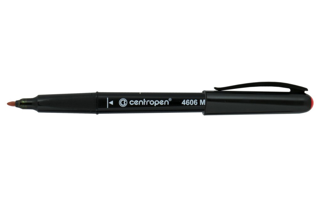 Popisovač CENTROPEN 4606 M na CD/DVD/BD, červený