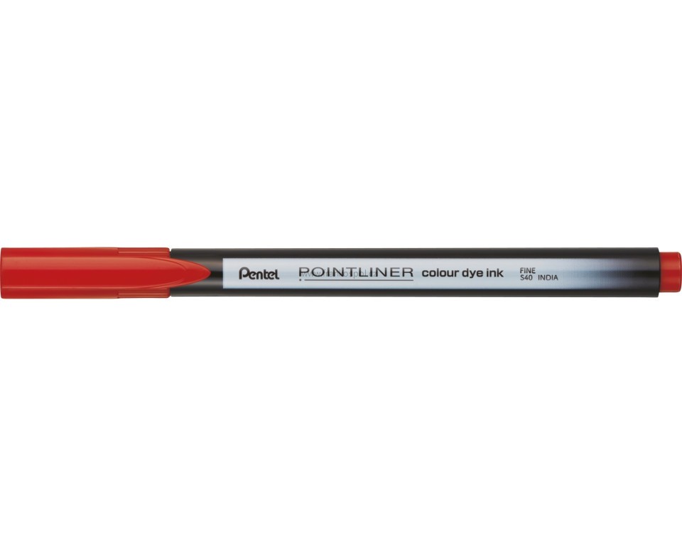 Liner PENTEL Pointliner S40, 0,4 mm, červený