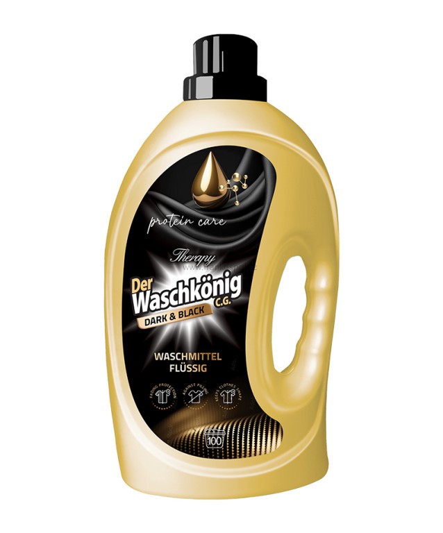 Prací gel WASCHKÖNIG Protein Care, Dark & Black, 100 PD, 3 l
