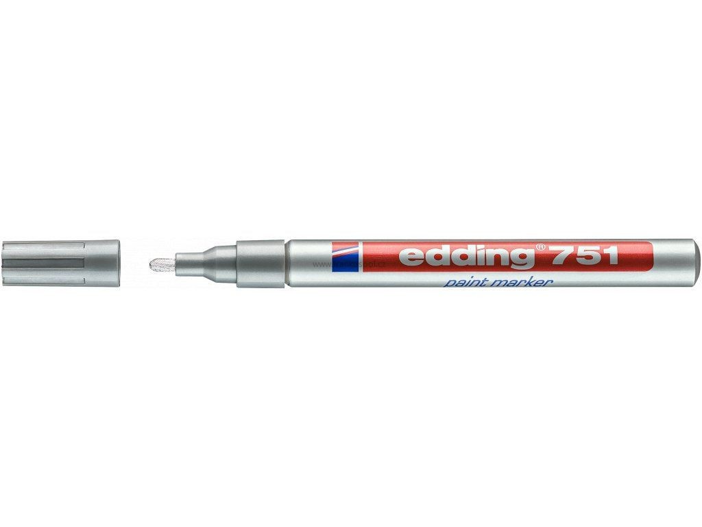 Lakový popisovač EDDING 751, 1-2 mm, stříbrný