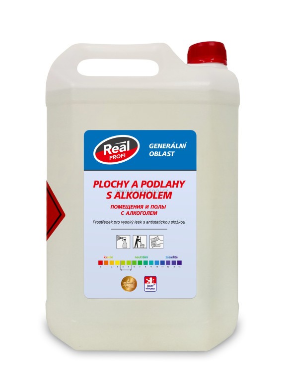 REAL Profi R150 na plochy a podlahy s alkoholem, 5 l