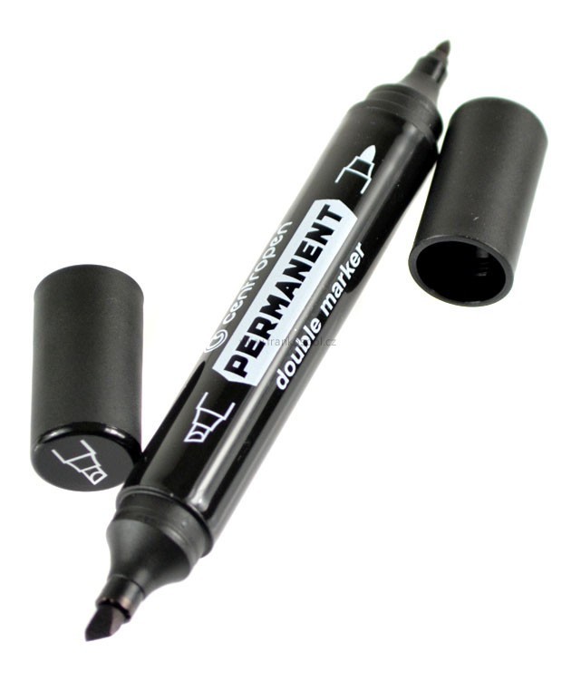 Popisovač CENTROPEN 1666 oboustraný černý