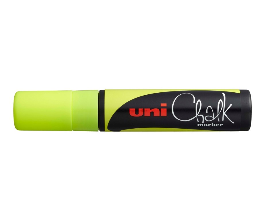Křídový popisovač UNI Chalk Marker, 15 mm, žlutý