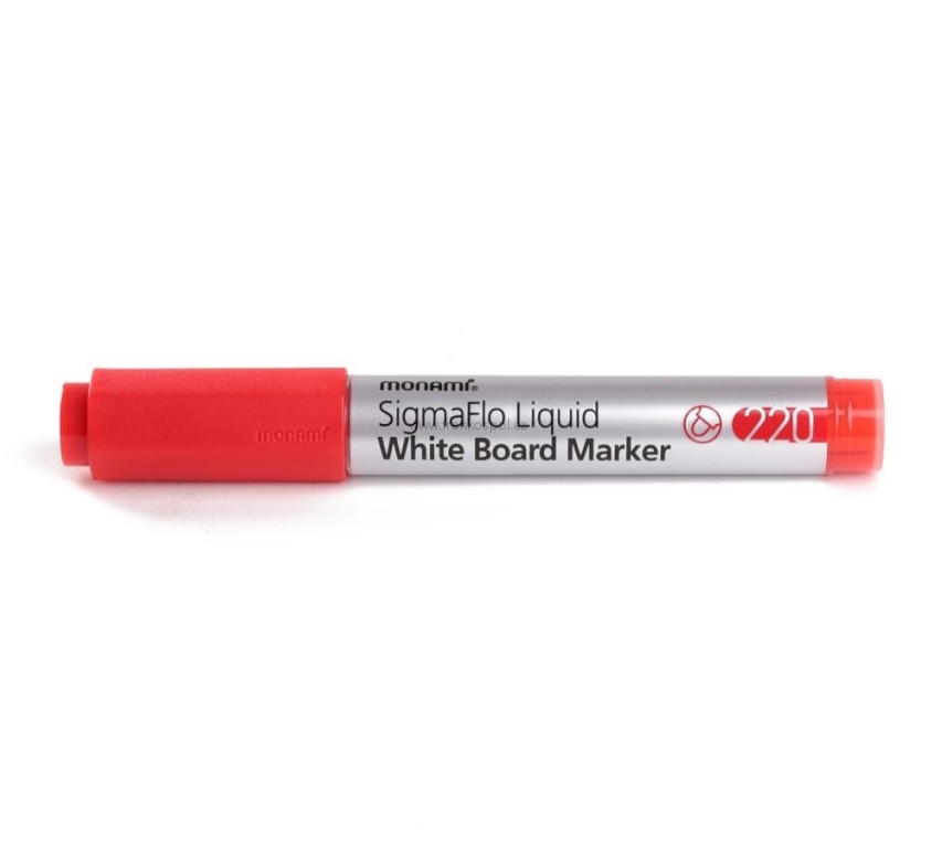 Popisovač MONAMI 220 SigmaFlo Liquid na bílé tabule, červený