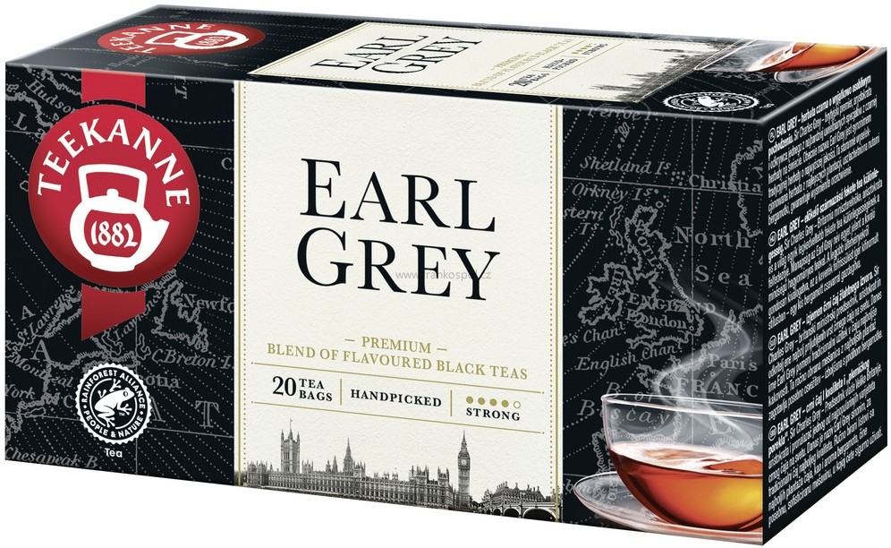 Černý čaj TEEKANNE Earl Grey, 20 x 1,65 g