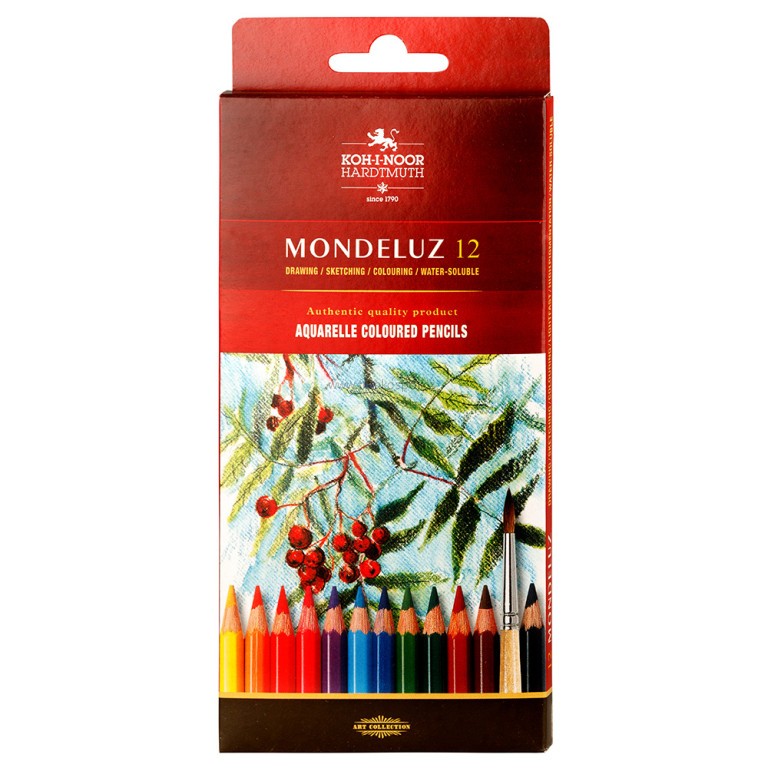 Pastelky KOH-I-NOOR Mondeluz, akvarelové, 12 barev
