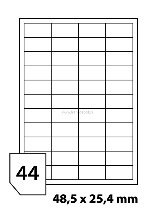 Print etikety 48.5x25.4 mm