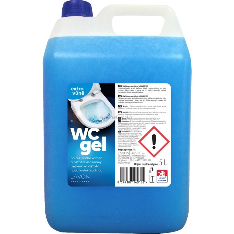 LAVON Easy Clean WC gel, 5 l, Ocean breeze