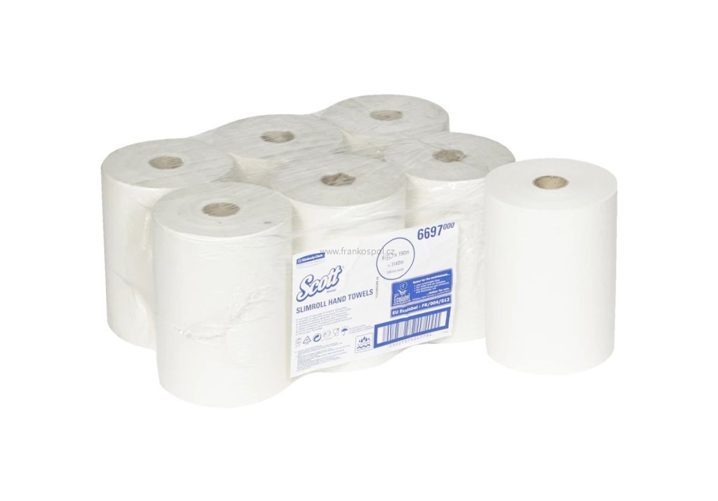 Papírové ručníky SCOTT Slimroll v roli, 1-vrstvé